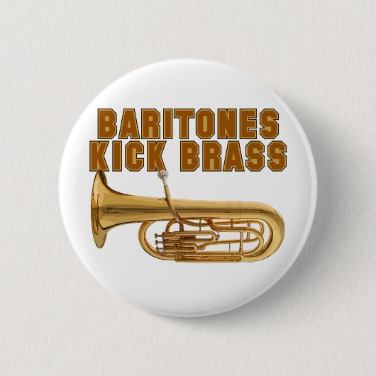 Baritones Kick Brass Ronde Button 5,7 Cm (Voorkant)