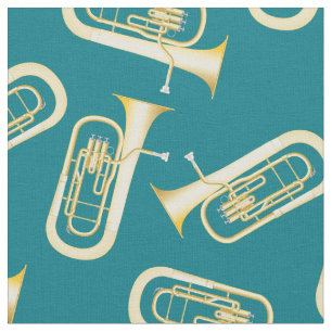 Baritones Music Musician Room Decor Blauwgroen Stof