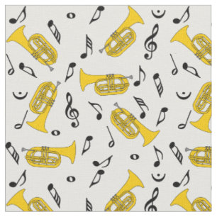 Baritones-Muzieknoten Stof