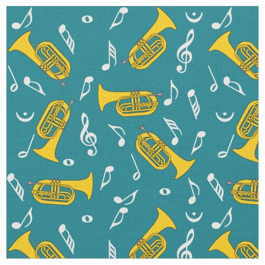 Baritones-Muzieknoten Stof (Close Up)