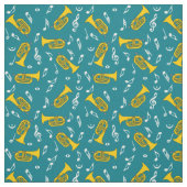 Baritones-Muzieknoten Stof (Swatch)