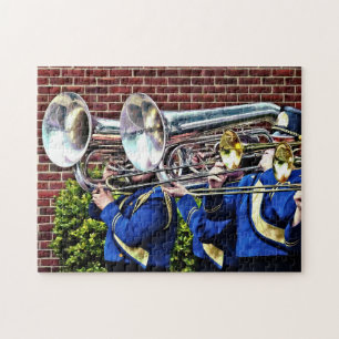 Baritonhoorns en trombones legpuzzel