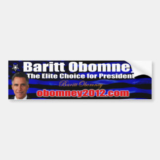 Baritt Obomney For President 2012 Bumpersticker