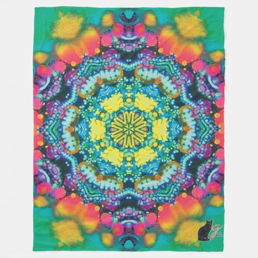 Barium Kaleidoscoop Fleece Deken (Voorkant)