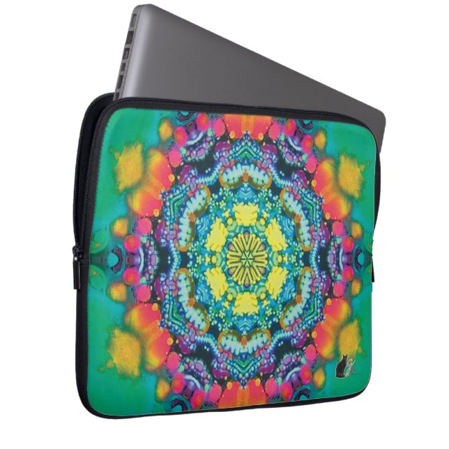 Barium Kaleidoscoop laptophoes Laptop Sleeve (Voorkant Rechts)