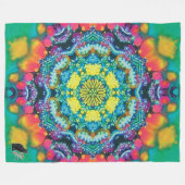 Barium Kaleidoscope Fleece Blanket (Voorkant (Horizontaal))