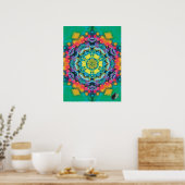 Barium Kinestische Collage Kaleidoscoop Poster (Keuken)