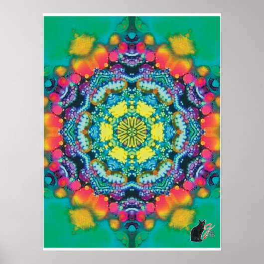 Barium Kinestische Collage Kaleidoscoop Poster (Voorkant)