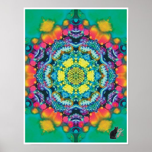 Barium Kinetic Collage Kaleidoscope Poster (Voorkant)