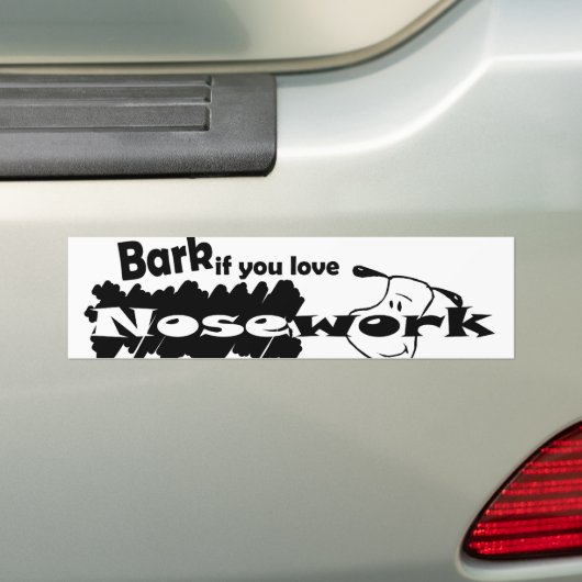 Bark als je gek bent op werk bumpersticker (Op auto)