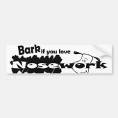 Bark als je gek bent op werk bumpersticker (Voorkant)