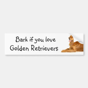 Bark als je van Golden Retrievers houdt Bumpersticker