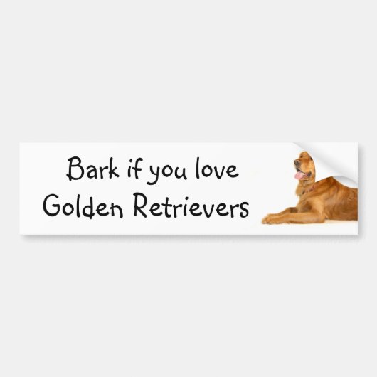 Bark als je van Golden Retrievers houdt Bumpersticker (Voorkant)