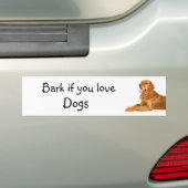 Bark als je van honden houdt bumpersticker (Op auto)