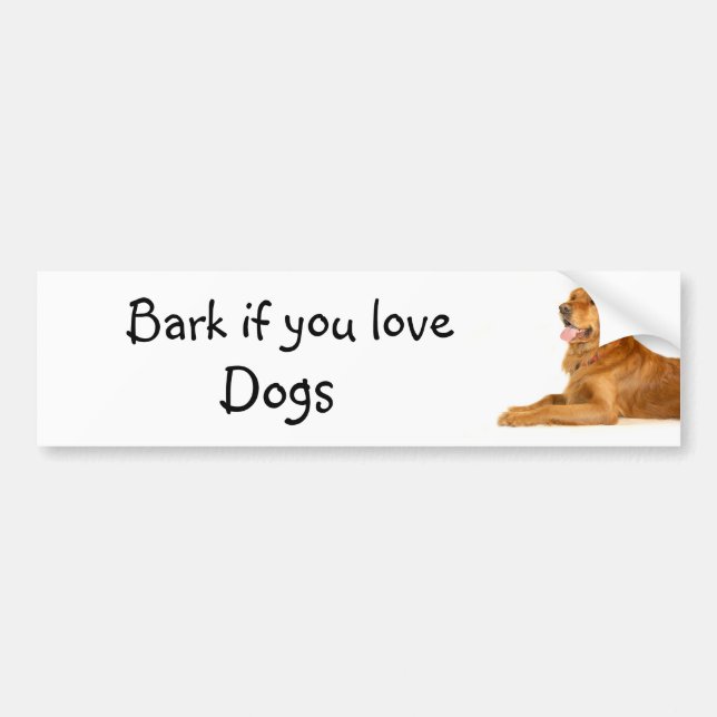 Bark als je van honden houdt bumpersticker (Voorkant)