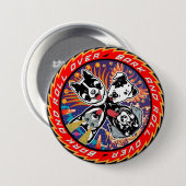Bark and Roll Over Dogs Kiss Rock Muziek Parodie Ronde Button 7,6 Cm (Voorkant /achterkant)