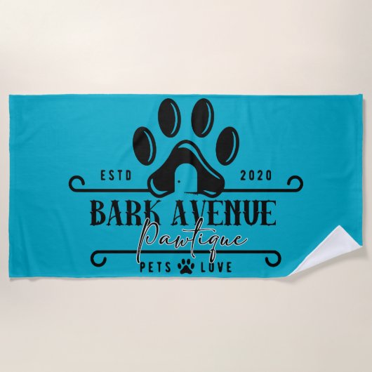 Bark Ave Patwique [logo1] Strandlaken (Voorkant)