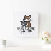 Bark Avenue Patwique Vierkante Klok (Huis)