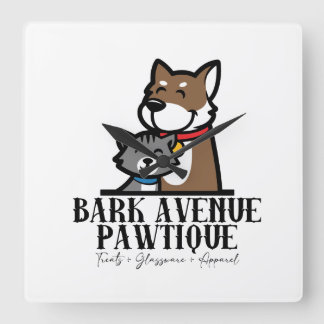 Bark Avenue Patwique Vierkante Klok