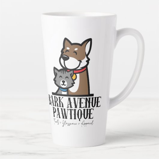 BARK AVENUE PAWTIQUE - LOGO 3 LATTE MOK (Rechts)
