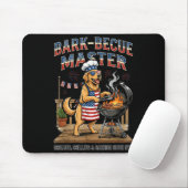 Bark B Que Master Patriottische Hond Grappige BBQ Muismat (Met muis)