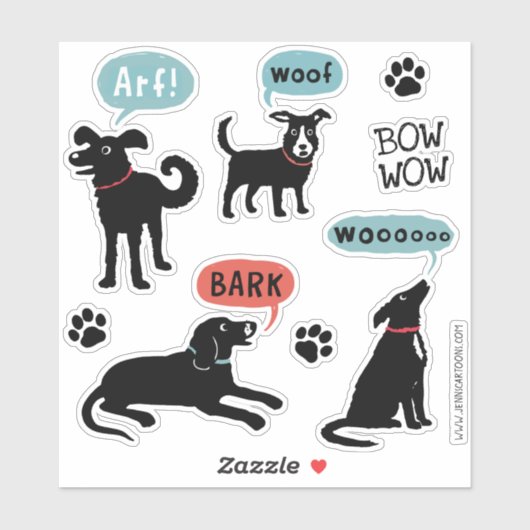 Bark Bark Wof Wooo Sticker Set (Vel)
