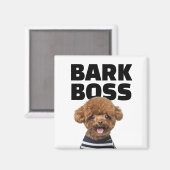 Bark Boss Aangepaste Hondenfoto Gepersonaliseerd C Magneet (Voorkant / Achterkant)
