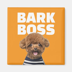 Bark Boss Hondenfoto op Maat Geschenk Magneet