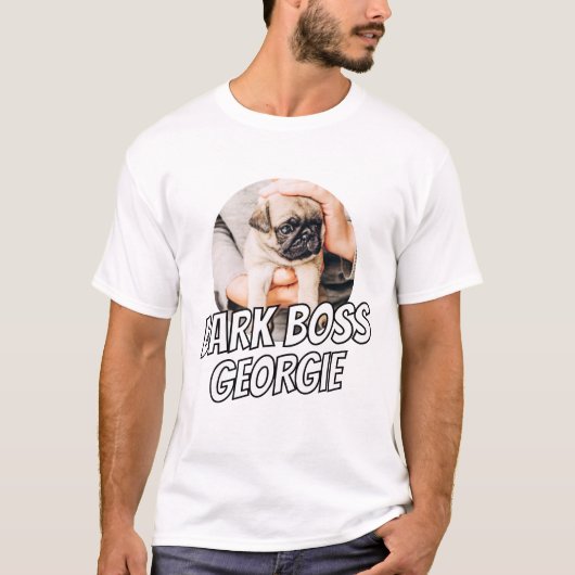 Bark Boss Huisdier Hond Foto Modern Eenvoudig Koel T-shirt (Voorkant)