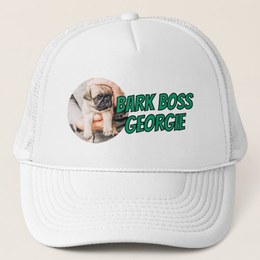 Bark Boss Huisdier Hond Foto Modern Eenvoudig Koel Trucker Pet (Voorkant)