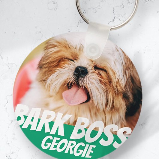 Bark Boss Pet Dog Foto Moderne Cool Simple Sleutelhanger