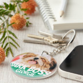 Bark Boss Pet Dog Foto Moderne Cool Simple Sleutelhanger (Voorkant Rechts)