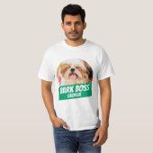 Bark Boss Pet Dog Foto Moderne Cool Simple T-shirt (Voorkant volledig)