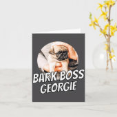 Bark Boss Pet Dog Photo Modern Simple Cool Kaart (Gele Bloem)