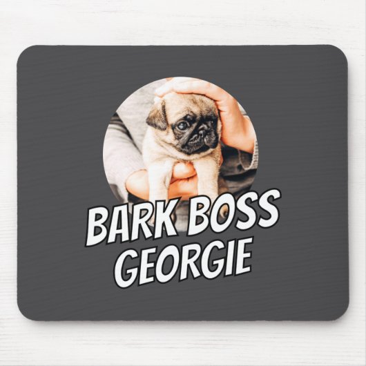 Bark Boss Pet Dog Photo Modern Simple Cool  Muismat (Voorkant)