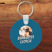 Bark Boss Pet Dog Photo Modern Simple Cool  Sleutelhanger (Voorkant)