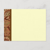 Bark Brown Gold Damask Save the Date Briefkaart (Achterkant)