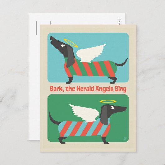 Bark, de Herald Angels zingen Briefkaart (Voorkant / Achterkant)