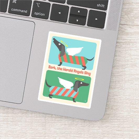 Bark, de Herald Angels zingen Sticker (Detail)