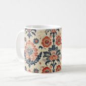 Bark doek Textiel Patroon op Witte Koffie Mok (Voorkant links)