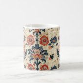 Bark doek Textiel Patroon op Witte Koffie Mok (Center)