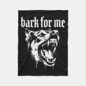 Bark For Me Gothic Fierce Dog  Fleece Deken (Voorkant)