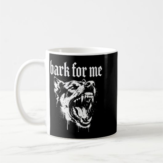 Bark For Me Gothic Fierce Dog  Koffiemok (Links)