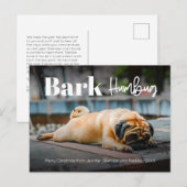 Bark Humbug Cute Moderne Custom Photo Holiday Post Feestdagenkaart (Voorkant / Achterkant)