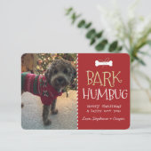 Bark Humbug Dog Christmas Kaart (Staand voorkant)