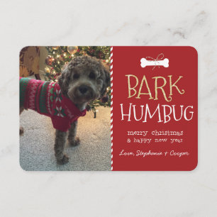 Bark Humbug Dog Christmas Kaart