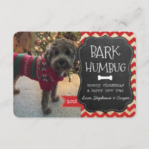 Bark Humbug Dog-kerstkaart Kaart