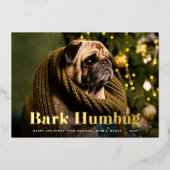 Bark Humbug | Foto Pet Folie Feestdagenkaart (Voorkant)