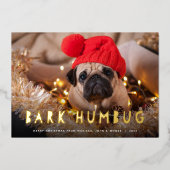 Bark Humbug | Foto Pet Folie Feestdagenkaart (Voorkant)