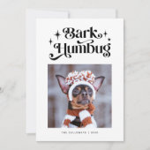 BARK HUMBUG Funny Dog: Kerstmis Feestdagenkaart (Voorkant)